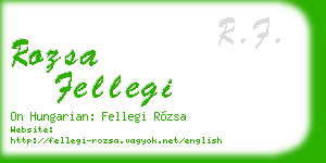 rozsa fellegi business card
