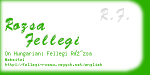 rozsa fellegi business card